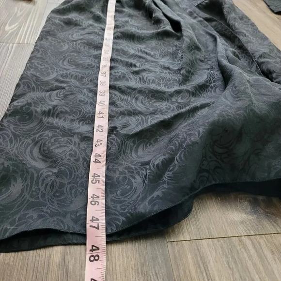 Vintage Maggy London by Jeannene Booher SILK Dress 12 Black Paisley Whimsigoth - Picture 8 of 12